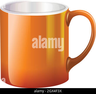 A big orange mug Stock Vector