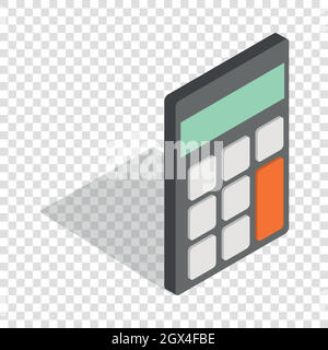 Calculator isometric icon Stock Vector