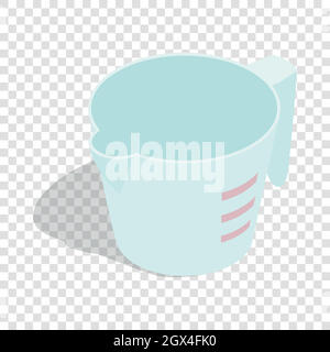 Measuring cup isometric icon Stock Vector