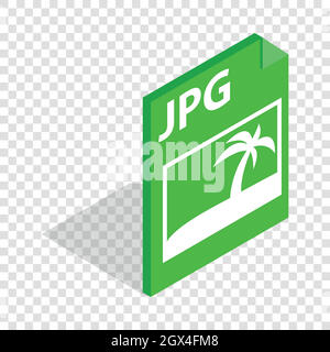 File JPG isometric icon Stock Vector