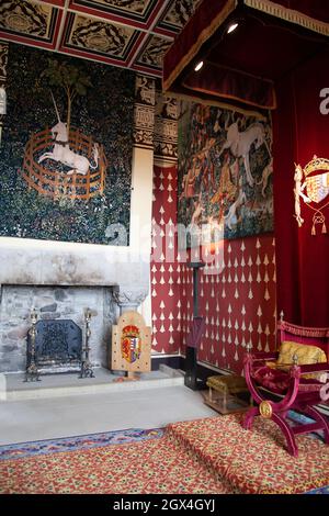 The Queen's Inner Hall inside Royal Palace at Stirling Castle in ...