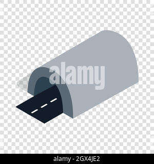 Tunnel isometric icon Stock Vector