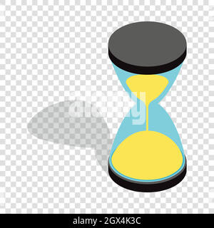 Hourglass clock isometric icon Stock Vector