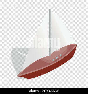 Boat isometric icon Stock Vector