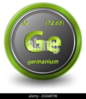 Germanium symbol. Chemical element of the periodic table. Vector stock ...