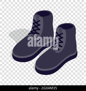 Pair of male boots isometric icon Stock Vector