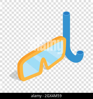 Diving mask isometric icon Stock Vector