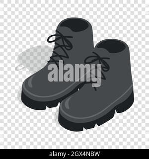 Black boots isometric icon Stock Vector