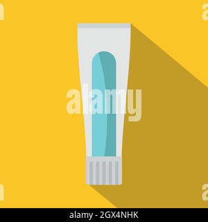Toothbrush with Toothpaste and tube icon. Flat style vector EPS Stock ...