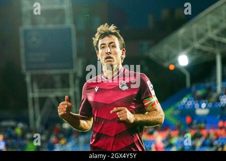 Getafe, Spain. 03rd Oct, 2021. Mikel Oyarzabal seen during the La Liga Santander 2021/2022 match between Getafe CF and Real Sociedad at Coliseum Alfonso Pérez. Final score; Getafe CF 1:1 Real Sociedad. Credit: SOPA Images Limited/Alamy Live News Stock Photo