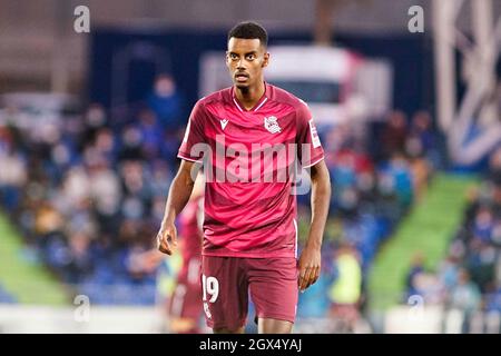 Getafe, Spain. 03rd Oct, 2021. Alexander Isak seen during the La Liga Santander 2021/2022 match between Getafe CF and Real Sociedad at Coliseum Alfonso Pérez. Final score; Getafe CF 1:1 Real Sociedad. Credit: SOPA Images Limited/Alamy Live News Stock Photo