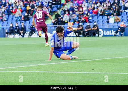 Getafe, Spain. 03rd Oct, 2021. Carles Aleña seen during the La Liga Santander 2021/2022 match between Getafe CF and Real Sociedad at Coliseum Alfonso Pérez. Final score; Getafe CF 1:1 Real Sociedad. Credit: SOPA Images Limited/Alamy Live News Stock Photo