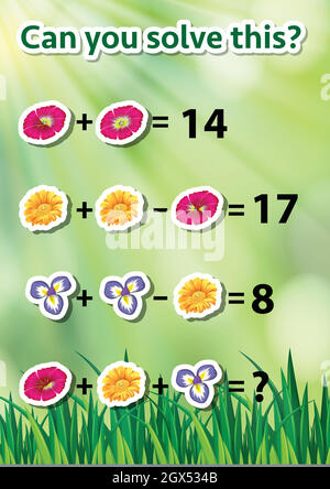 Math problem solving worksheet Stock Vector Image & Art - Alamy