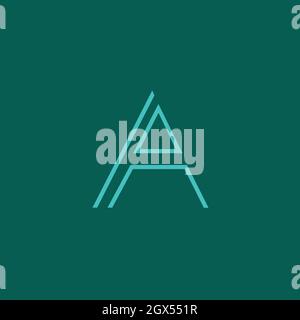 AB or BA minimal creative logo with negative space effect Stock Vector