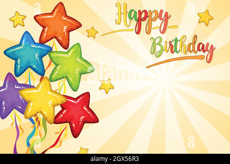 Happy birthday card concept Stock Vector