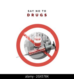 Say No To Drugs Illustration Stock Vector