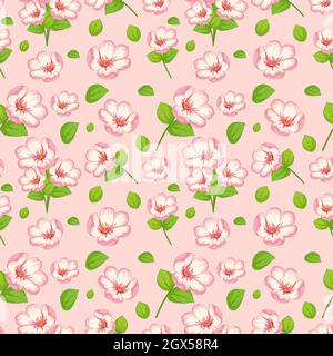 Seamless pattern with cute sunflowers and leaf Stock Vector