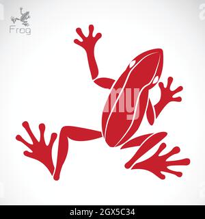 Vector image of a frog on white background. Easy editable layered vector illustration. Animals. Stock Vector