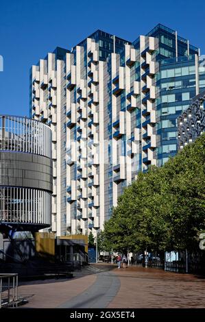 apartment blocks at the O2 arena, north greenwich, london, england Stock Photo