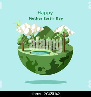 Happy Mother Earth Day Stock Vector