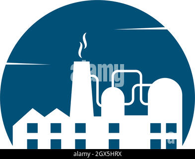 industrial factory building icon vector illustration design Stock Vector