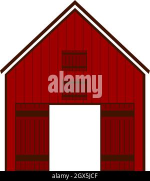 Corn Crib Barn house illustration Vector on white background Stock Vector