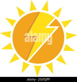 solar energy  logo vector icon illustration Stock Vector