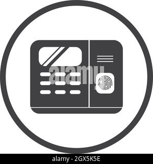 fingerprint scanner machine icon vector illustration design Stock Vector