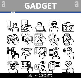 Gadget And Device Collection Icons Set Vector Stock Vector