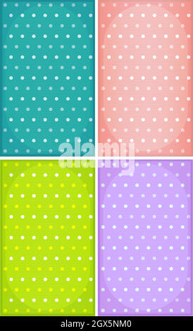 Spotted backgrounds in various colours Stock Vector