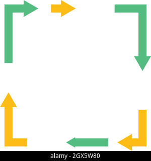 arrow square vector icon illustration Stock Vector