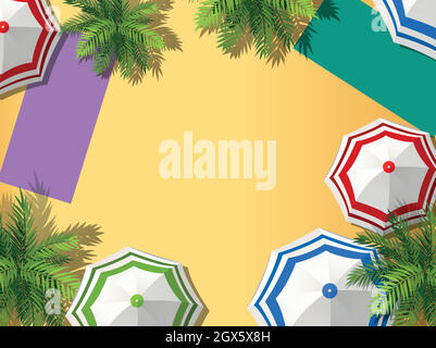 Aerial view of beach illustration Stock Vector Image & Art - Alamy
