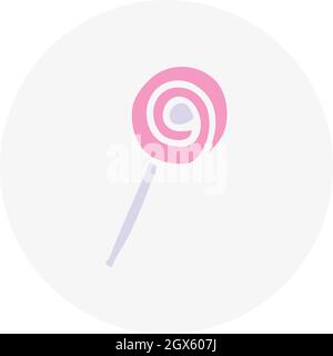 Hand-drawn lollipop. Doodle style vector illustration. Design element for postcards, invitations or oher graphic and web design. Stock Vector