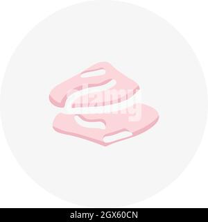 Hand-drawn marshmallow. Doodle style vector illustration. Design element for postcards, invitations or oher graphic and web design. Stock Vector