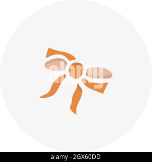 Hand-drawn bow. Doodle style vector illustration. Design element for postcards, invitations or oher graphic and web design. Stock Vector