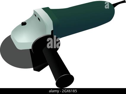 Sanding electric grinder machine vector illustration isolated Stock Vector
