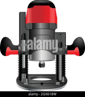 Ellectric power milling tool color vector illustration Stock Vector