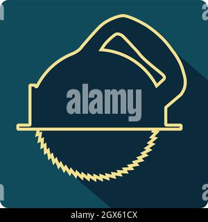 Electric circular repair tool icon button illustration isolated Stock Vector