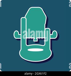 Ellectric power milling tool color vector illustration icon button Stock Vector