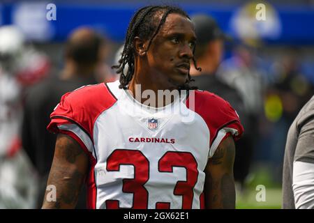 Arizona Cardinals cornerback Antonio Hamilton (33) warms up before