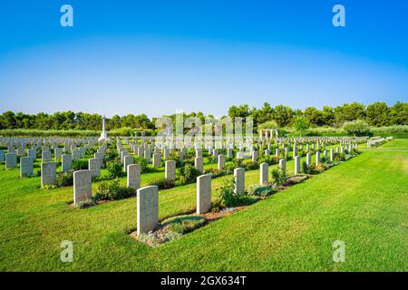 Moro River Canadian War Cemetery, San Donato, Ortona Stock Photo