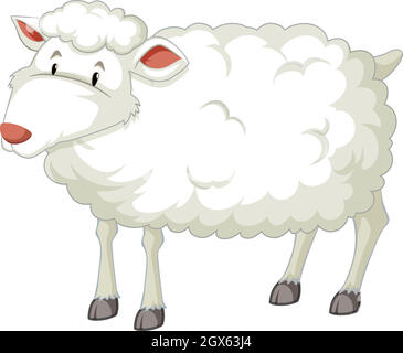 A white sheep character illustration Stock Vector Image & Art - Alamy