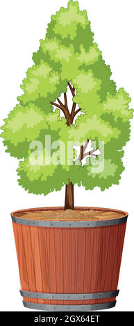 tree plant in pot Stock Vector Image & Art - Alamy