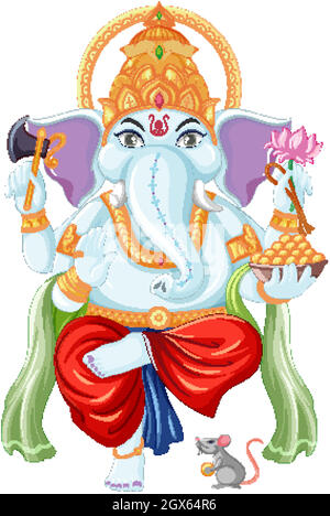 Lord Ganesha cartoon style Stock Vector