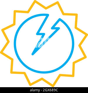 solar energy  logo vector icon illustration Stock Vector