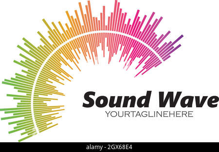 equalizer and sound effect ilustration logo vector icon Stock Vector