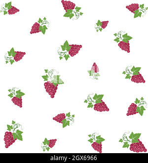 Grape fruits background  with leaf icon vector illustrtion Stock Vector