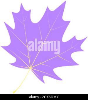 Withered maple leaf. Fallen autumn maple leaf icon. Stock Vector