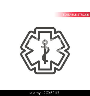 First aid, medical emergency vector icon Stock Vector