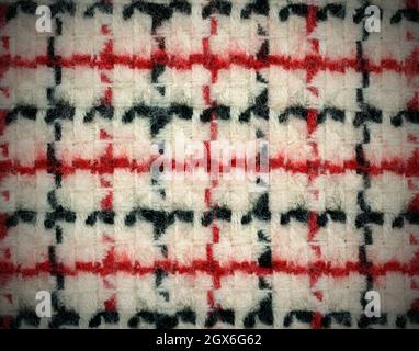 Checkered woolen plaid texture, cloth textured background Stock Photo